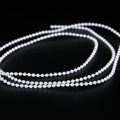 White Pearl Garland Strand,2.5mm Crystal Beads Faux Bead Spool Rope for Wedding