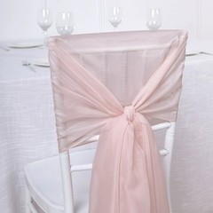 Blush Rose Gold DIY Premium Designer Chiffon Chair Sashes | 22″ x 78″- 40 sashes