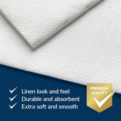 PAW – 50 Pieces Airlaid Paper Linen-Feel Napkins 16″ x 16″, Monocolor Disposa…