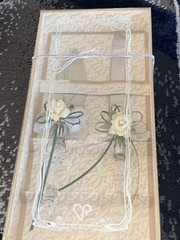 Vintage Wedding Cake Serving Set~Faux Crystal & White Roses~Vintage Wedding