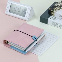MultiBey A7 Refillable 6 Ring PU Leather Binder, Mini Padfolio Binder Noteboo…