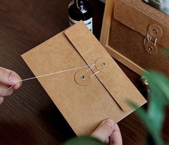 250gsm Kraft Paper Envelope Vintage Pockets Bulk medium, Brown-20