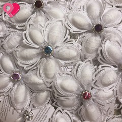 Flower Petal Pull Bow Ribbon Pouch Jordan Almond Holder Baby Wedding Party Favor