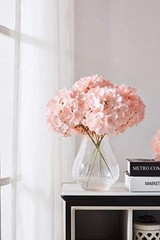 10Pcs Artificial Hydrangea Flowers Blush Heads Fake Hydrangea Large 10pcs Blush