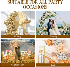 Gold Metal Wedding Arch Stand Set of 3 – Perfect for Parties & Events