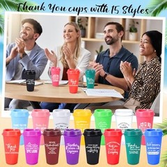 15 Set Employee Appreciation Gifts Bulk Thank You Cups Tumblers 16 oz Team