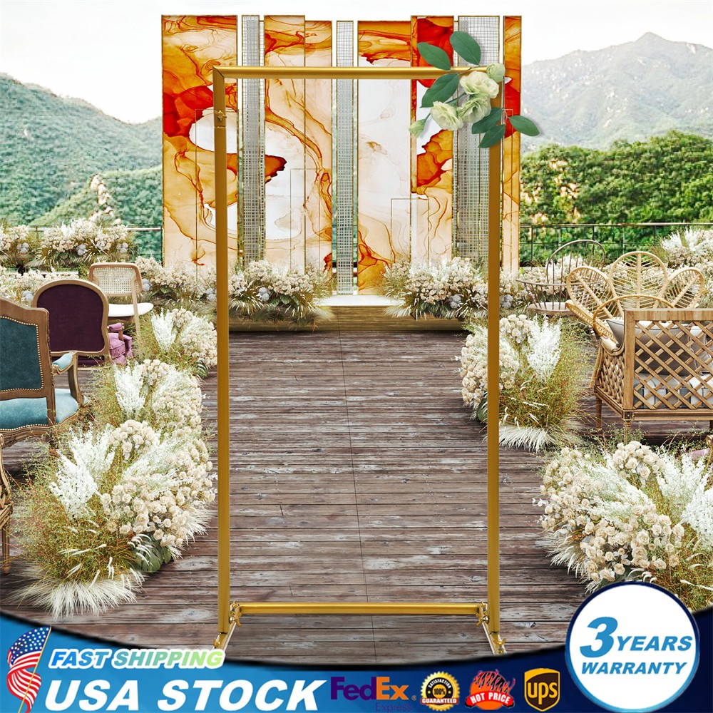 1m Metal Wedding Arch Stand Backdrop Flower Frame Garden Party Ballon Prop Decor