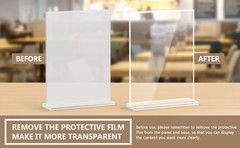 Acrylic Sign Holder, Double Sided Sign Holder Stand, Plastic