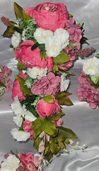 Wedding Bouquet Set, Pink, Dusty Pink, Ivory, Cream, Cascade Bouquets, Teardrop