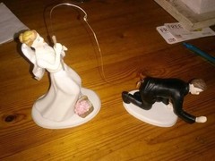 No fishing wedding cake topper