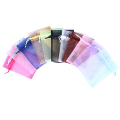200/500PCS Organza Gift Bag Drawstring Candy Jewelry Pouches Wedding Party Favor