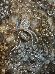 Sparkly Crystal Rhinestones Wedding Bridal Bouquet Brooch Bride Hand Flower 8in