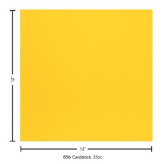 PA Paper Accents Stash Builder Cardstock Pack 12″ x 65 pound, Daffodil