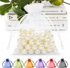 50 Count White Organza Drawstring Bags 3×4 – Luxurious Gift Packaging Solution