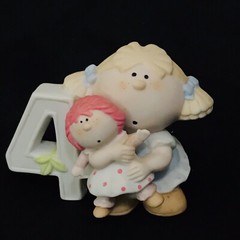 Cake Topper Four Year Old Girl Vintage Bumpkins Porcelain Doll
