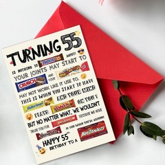 Funny 55th Birthday Card for Women Men, Happy 55th Birthday Gifts Him Her, Un…