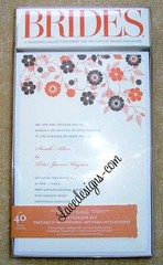 40 DIY BRIDES Ivory Fall Autumn Orange Floral Bridal Wedding Invitations Set