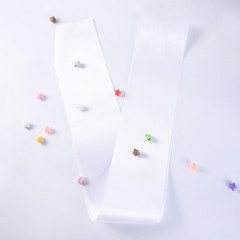 6 Pieces Sash White Blank Sashes for Pageants Satin Sash Plain Sashes for Women