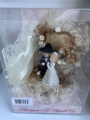 New Hortense B. Hewitt Western Bride Groom Cake Topper, Wed Table Decor