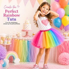 24 Colors Tulle Rolls 6in x 10Yds Rainbow Fabric Ribbon for Tutus Wedding Decor