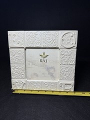 Raj Resin Pearly White “LOVE” Picture Frame 5×5 Wedding Bridal