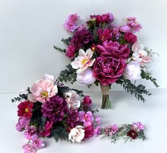 Wedding Bouquet Bridesmaids Weddings Bouquets Buttonhole Faux Silk Flowers
