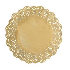 100 GOLD 12″ Round Disposable Lace PAPER DOILIES PLACEMATS Event Party Supplies
