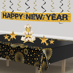 9-Count 3-D Gold Star Centerpieces, Starry Night Decorations for Table in 3 Size