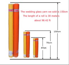 Festival/Wedding Draping Decoration Glass Yarn 59» Wide Golden or White 32Yards