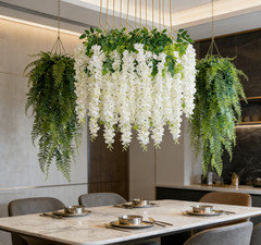 16X Artificial Wisteria Vine Garland Fake Flower Fern Plant Garden Wedding Decor