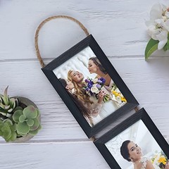 4×6 Collage Picture Frames for Wall Mount Set of 2, 8 4×6-Vertical Black