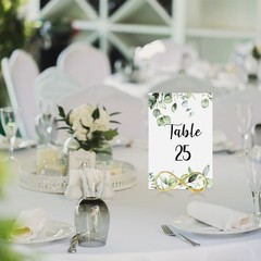 Marspark 26 Pieces Wedding Table Numbers with 26 Gold Holders Black