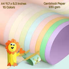KYMY Colored Cardstock Paper, 30 Sheets A4 11.7 inches x 8.3 inches, Mixed