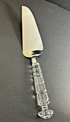 Godinger Versailles 12” Crystal Handled Cake Server Stainless Steel With Box