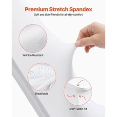 50PCS White Spandex Chair Covers for Events, Parties, and Weddings
