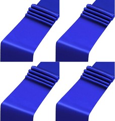 4x Royal Blue Satin 12″x 108»Table Runner Bright Silk Smooth Wedding Banquet