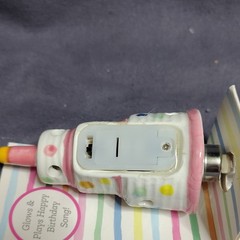 Mud Pie Birthday Novelty Cake Server Ceramic Handle