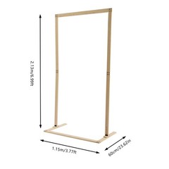 7Ft Wooden Wedding Arch Freestanding Rectangular Backdrop Stand