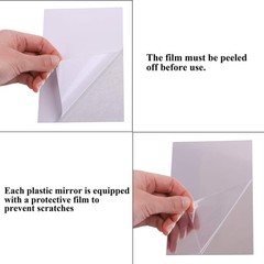 Elcoho 24 Pack Mirrors Plastic Mirror Decor Flexible Mirror Sheets Self Adhes…
