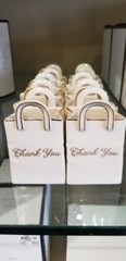 Lenox Porcelain Thank You Party Favors Gift Set Of 10 Ivory Gold 3″ NEW