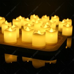 24/48PCS Flameless LED Tea Lights Votive Candles Lamp Decor Battery Operated Set