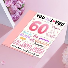 60th Birthday Card, Funny Birthday Decorations for Women, Best 60 Year Old Bi…