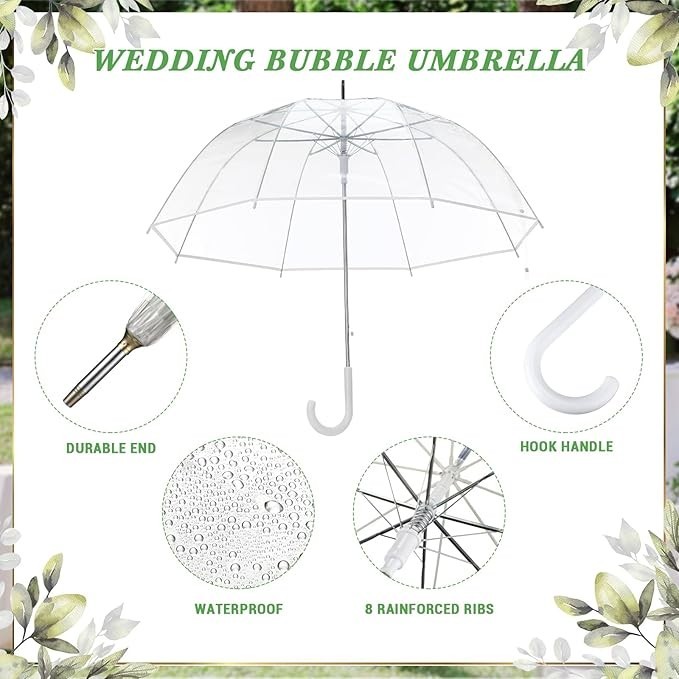 24PCS Wedding Favors for Guest Umbrella Gifts Bulk 52 Inch Large Dome #3512B T4