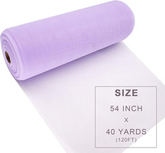 Lavender Tulle Fabric Roll Spool Bolt 54 Inch by 40 Yards Wedding Party