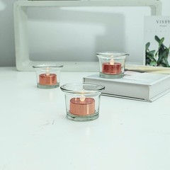METALLIC ROSE GOLD 12 LED Tealight Candles Lights Party Wedding Centerpieces