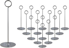 16 Pack Table Card Holder 8 Inches Silver Place Steel Card Holders for Photos