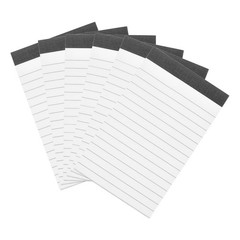 6 Pcs Writing Note Pads, 3 x 5 Inch A7 Lined Refill Paper, White