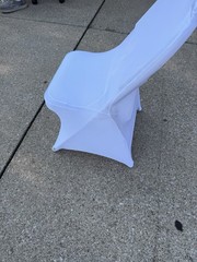 Lot of 68 White Stretch Spandex Banquet Chair Covers Wedding Event Party Decor