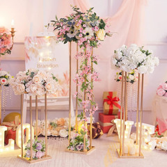 Elegant 31.5″ Tall Metal Flower Centerpiece for Weddings & Events